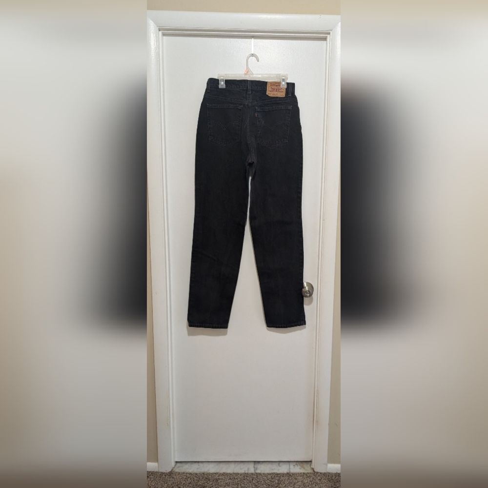 Black Levi's 512 Straight Leg Slim Fit Jeans